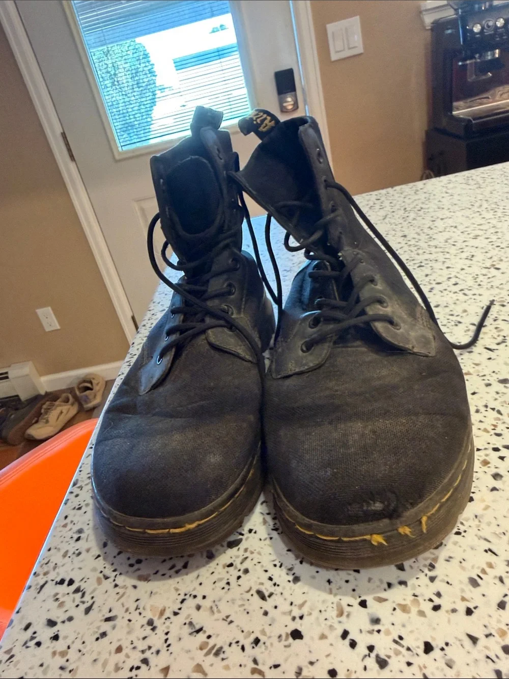 Dr. Martens Black Canvas Lace-Up High-Top Boots